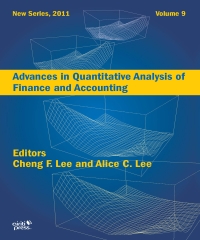 Advances in Quantitative Analysis of Finance and Accounting (New Series，2011) Vol．9
