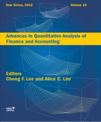 Advances in Quantitative Analysis of Finance and Accounting (New Series，2012) Vol．10